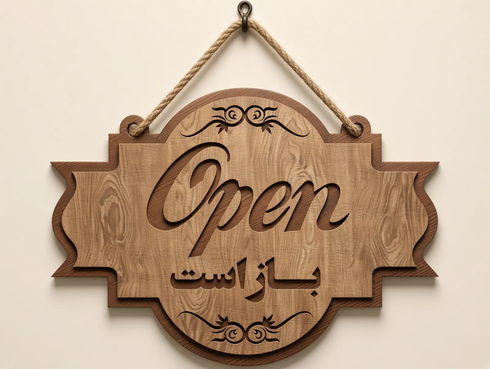 تابلو آویز دوطرفه OPEN و CLOSED از MDF سه لایه